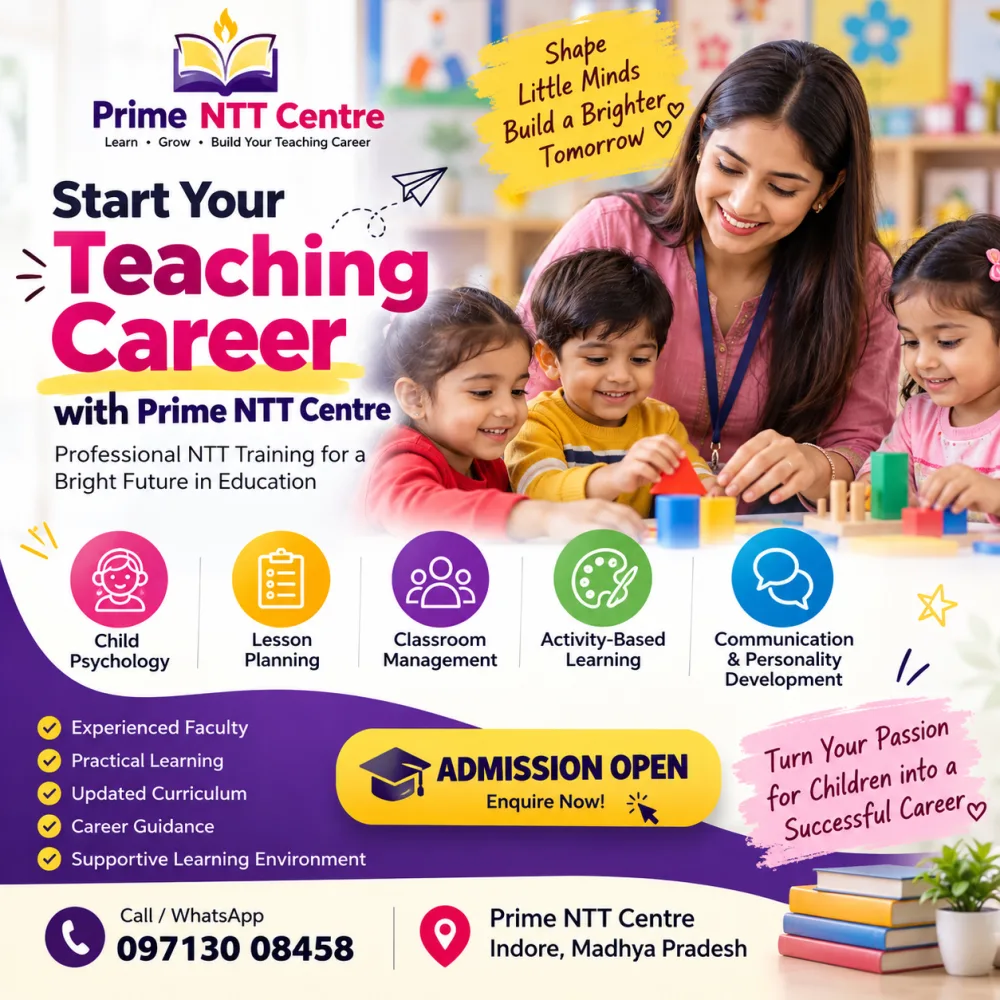 NTT Course Admission Open in Indore