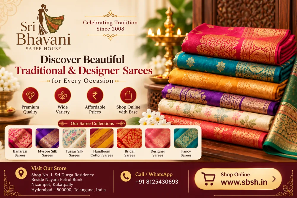 Discover Traditional & Designer Sarees at Sri Bhavani Saree House